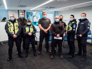 Täna vaktsineeritud politseinikud ja päästjad