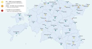 Visuaal Reoveeuuringu tulemused 28. juulist 2. juulini. Allikas Tartu Ülikool 2