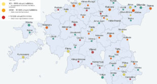 Reoveeseire tulemused 13. 17. septembril. Allikas Tartu Ülikool