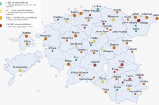 Reoveeuuringu tulemused 25. –29. oktoobril. Allikas Tartu Ülikool