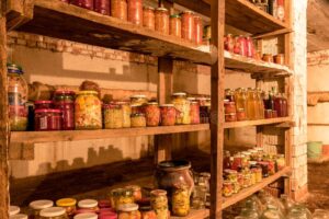 photography-canned-jars-basement-house-different-shapes-wooden-shelves-various-food-autumn-harvest-time-stocks-201528450