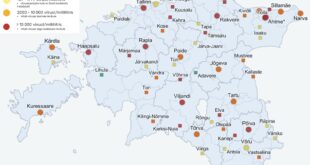 Reoveeuuringu tulemused 1.– 5. novembril. Allikas Tartu Ülikool