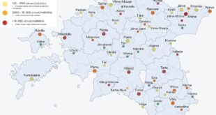 Reoveeuuringu tulemused 15.– 19. novembril. Allikas Tartu Ülikool