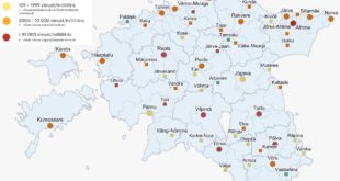 Reoveeuuringu tulemused 8.– 12. novembril. Allikas Tartu Ülikool