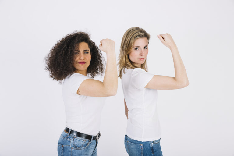 young-women-showing-biceps