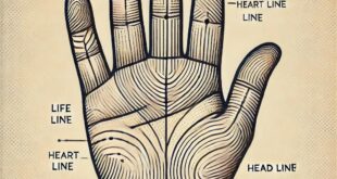 An artistic representation of a human palm with de