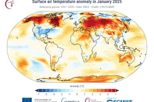 C3S PR 202501 Fig1 map surface temperature anomaly global